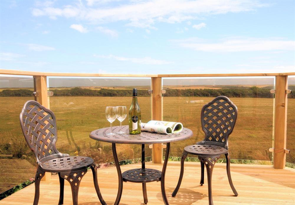 Newly built balcony over looking the countryside at The Station in Malborough, Nr Kingsbridge