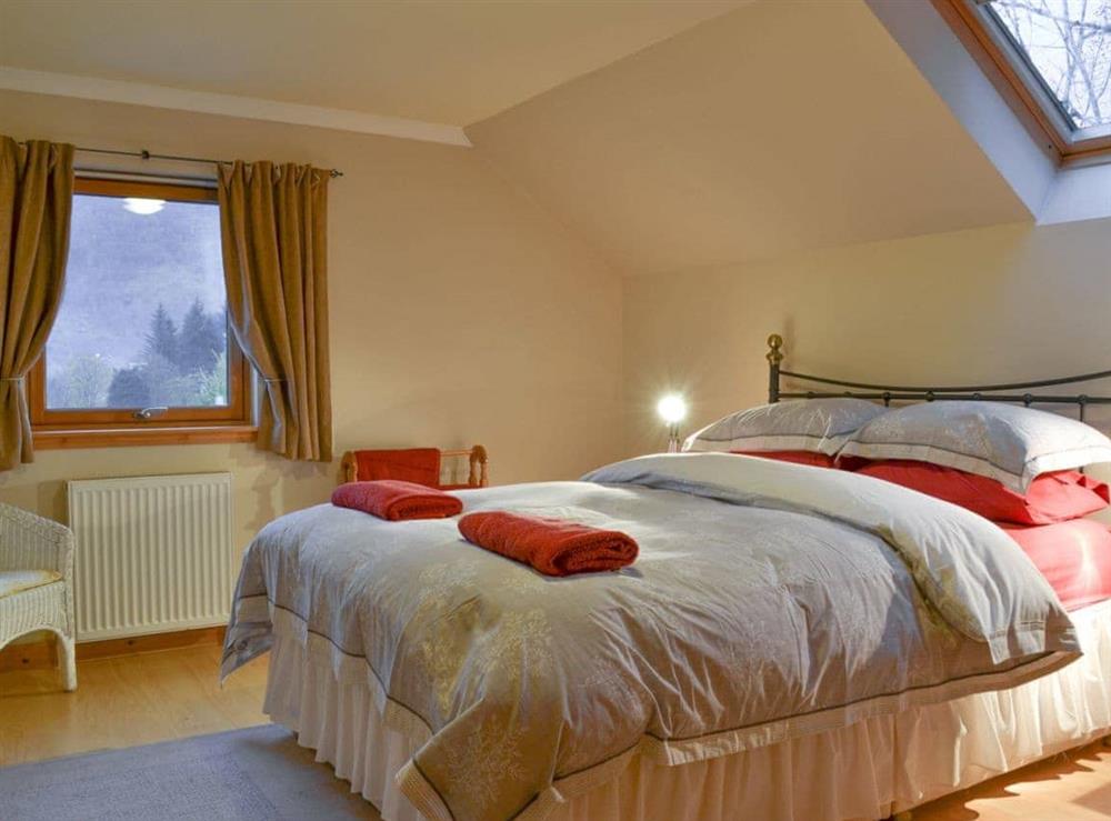 Double bedroom at The Steadings Apartment in Kinlochleven, near Fort William, Highlands, Argyll
