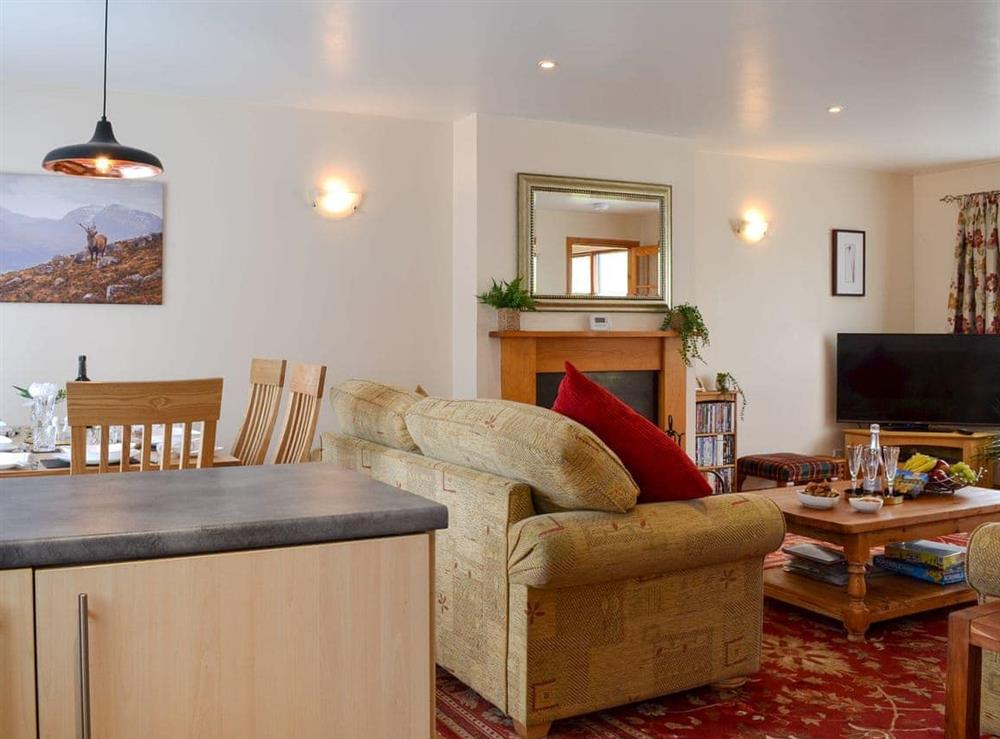 Open plan living space at The Strathspey Lodge in Grantown-on-Spey, Moray, Morayshire