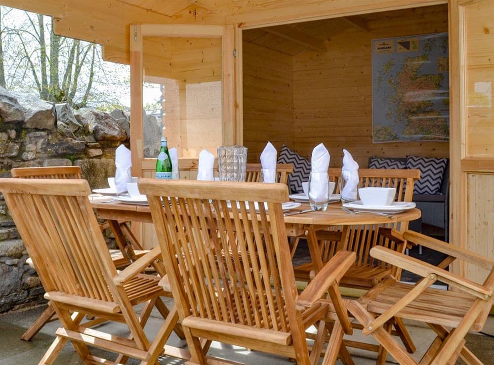 Outdoor eating area (photo 2) at The Strathspey Lodge in Grantown-on-Spey, Moray, Morayshire