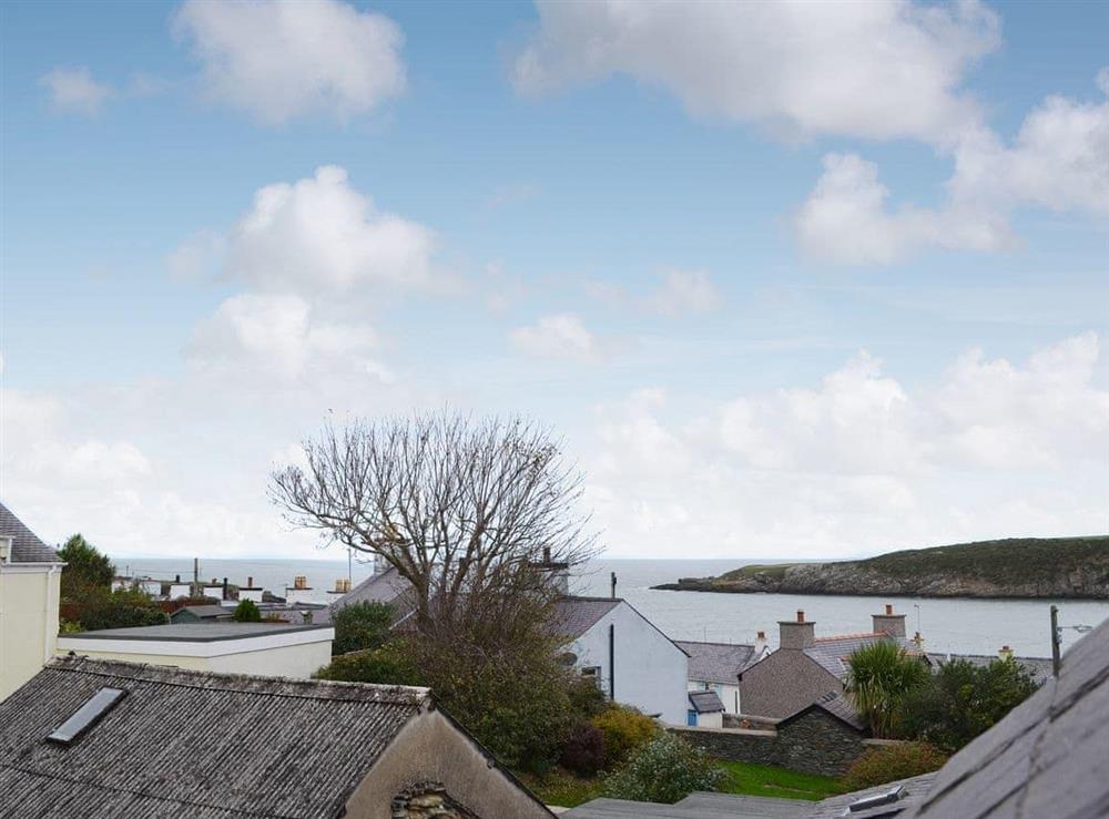 View from master bedroom at The Studio Cottage in Cemaes, near Holyhead, Gwynedd