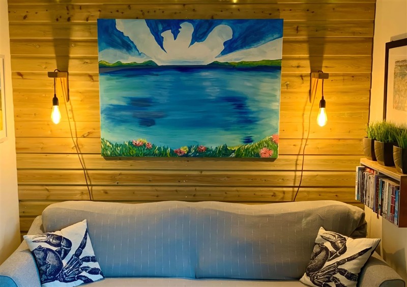 This is the living room at The Studio, Feock near Truro