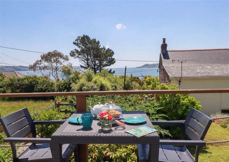 This is the patio at The Studio, Feock near Truro