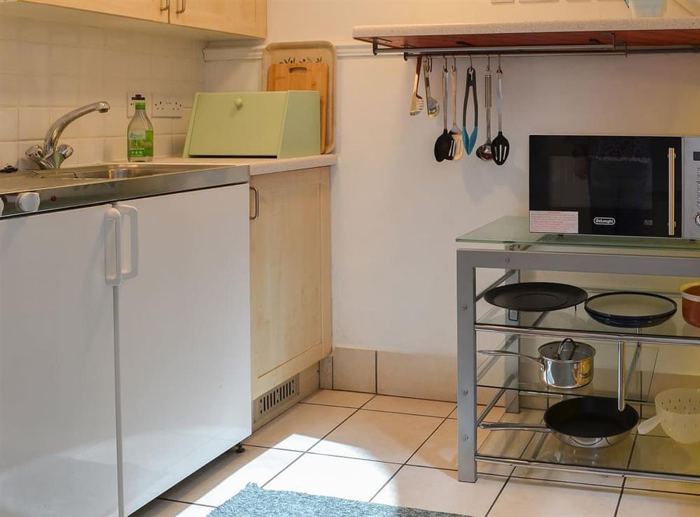 Compact kitchen area at The Studio in Hoe, near Dereham, Norfolk