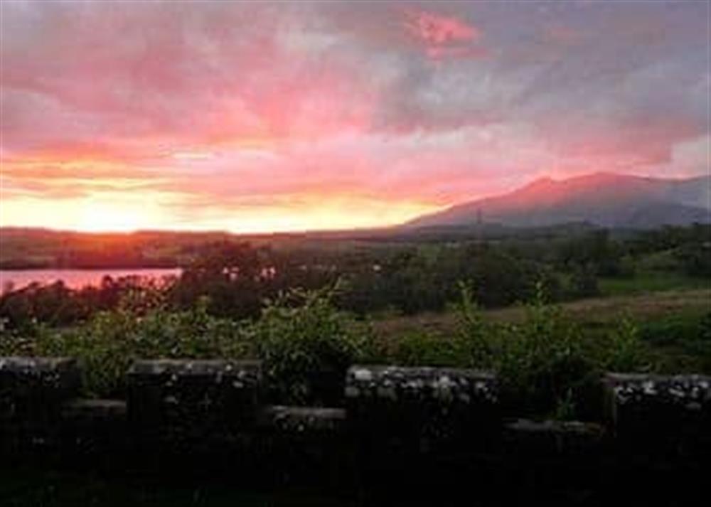 Sunset over loch awe at The Study in South Lochaweside, Argyll