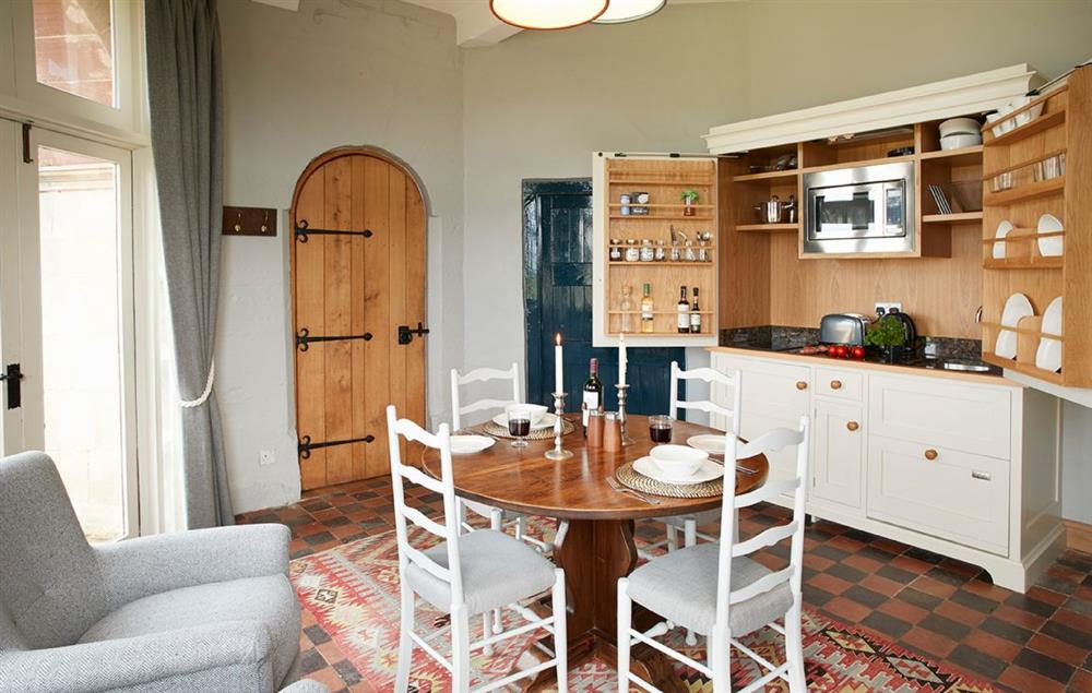 Kitchen and sitting room at The Summer House, Eyton on Severn