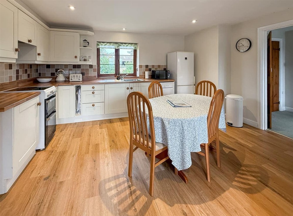 Kitchen/diner at The Swallows in Stoke St. Gregory, near Taunton, Somerset