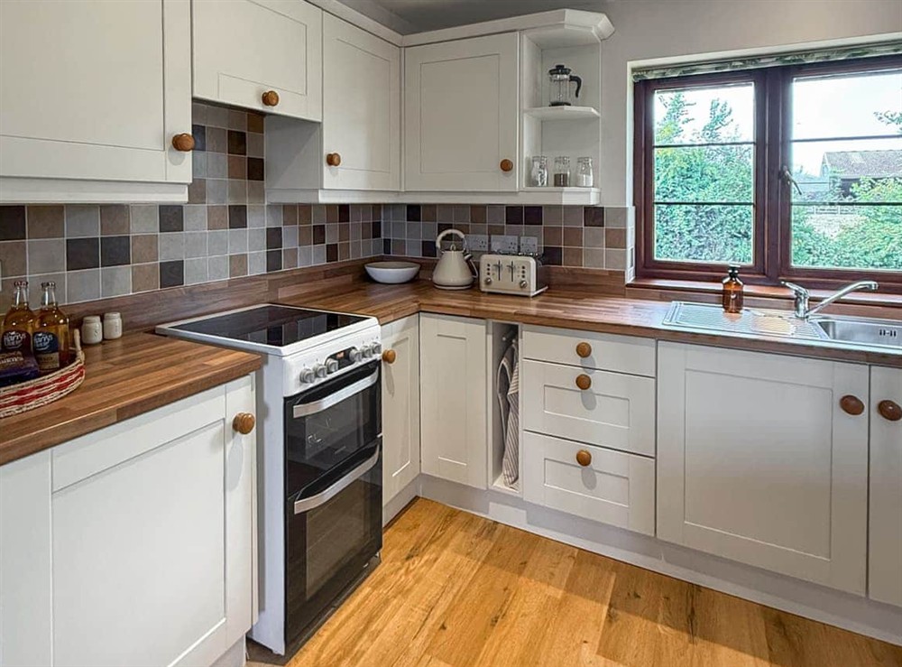 Kitchen at The Swallows in Stoke St. Gregory, near Taunton, Somerset