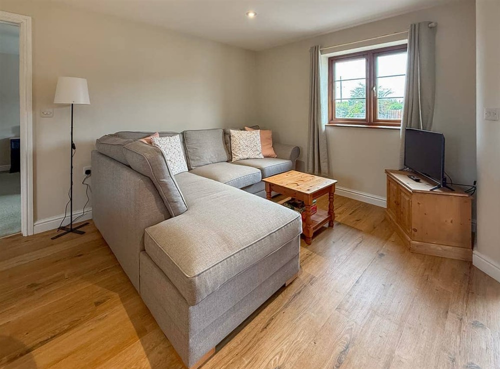 Living area at The Swallows in Stoke St. Gregory, near Taunton, Somerset