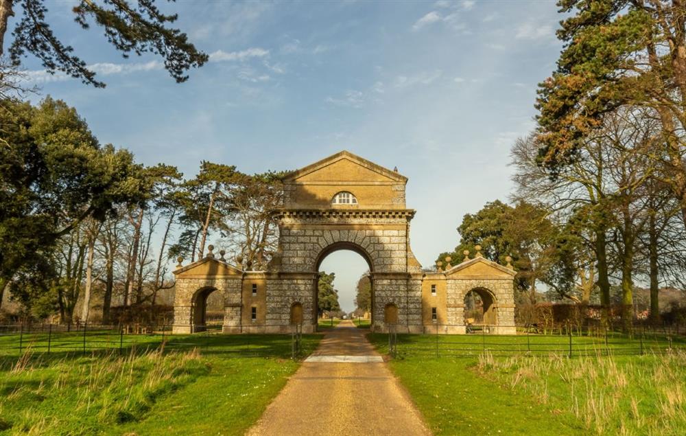 Nearby Triumphal Arch that leads to Holkham Park and Hall at The Tack House, Near Holkham