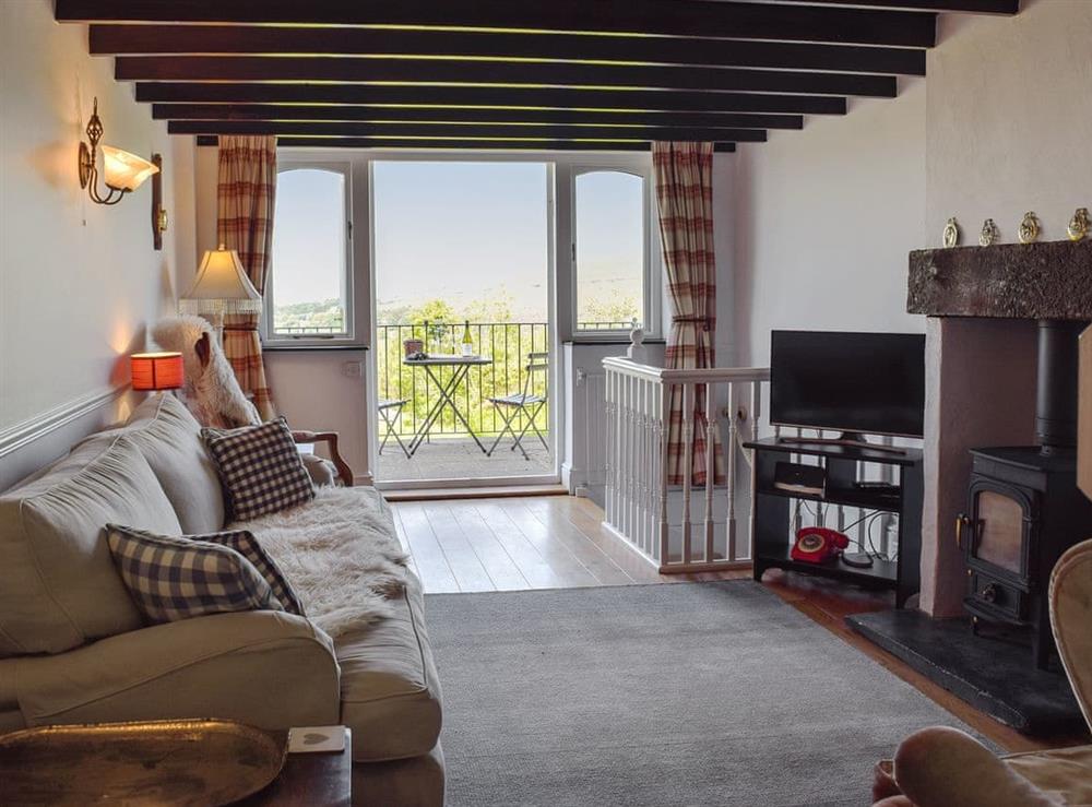 Charming living room leading to balcony area at The Terrace in Rosebush, near Narberth, Dyfed