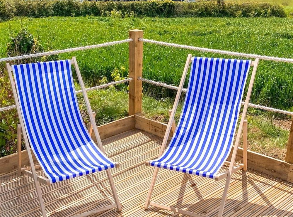 Deckchairs on the Lookout at The Thatchings in St Anthony, Cornwall