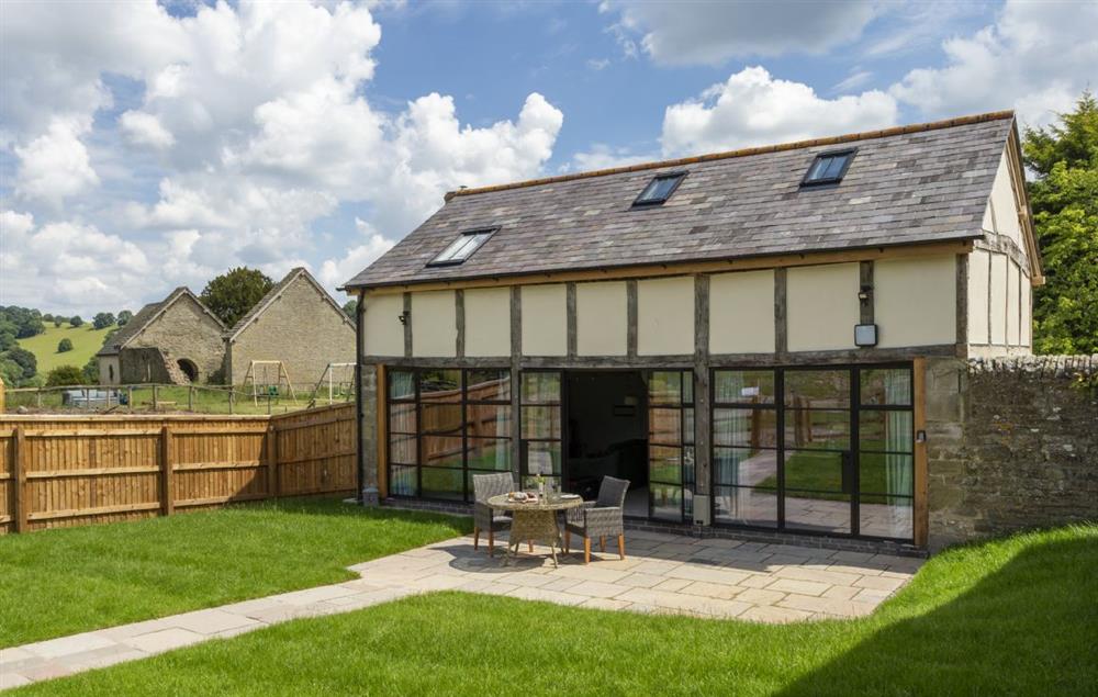 The Timber Barn has a paved terrace looking out on to beautiful open countryside