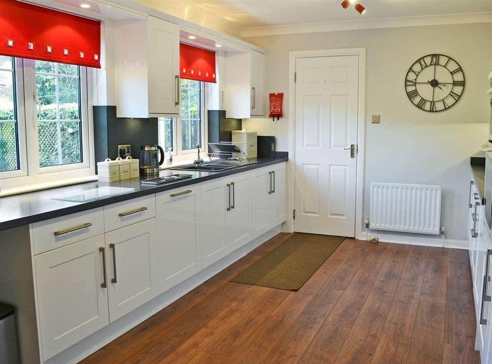 Spacious kitchen area at The Timbers in Embleton, near Alnwick, Northumberland