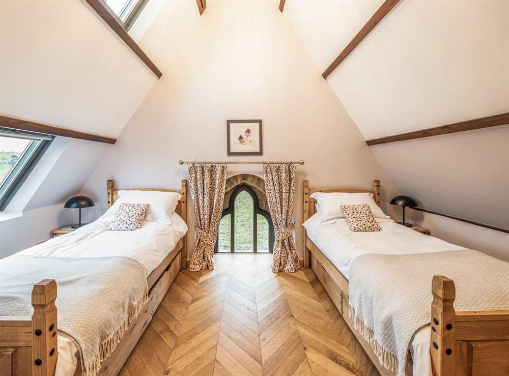 Twin bedroom at The Tiny Chapel in Low Gate, near Hexham, Northumberland
