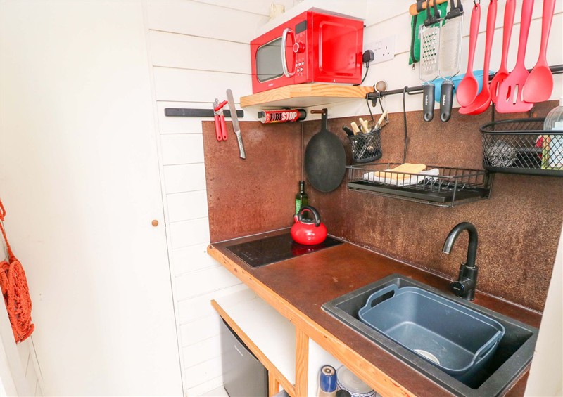 Kitchen at The Tiny House, Nine Wells near Solva