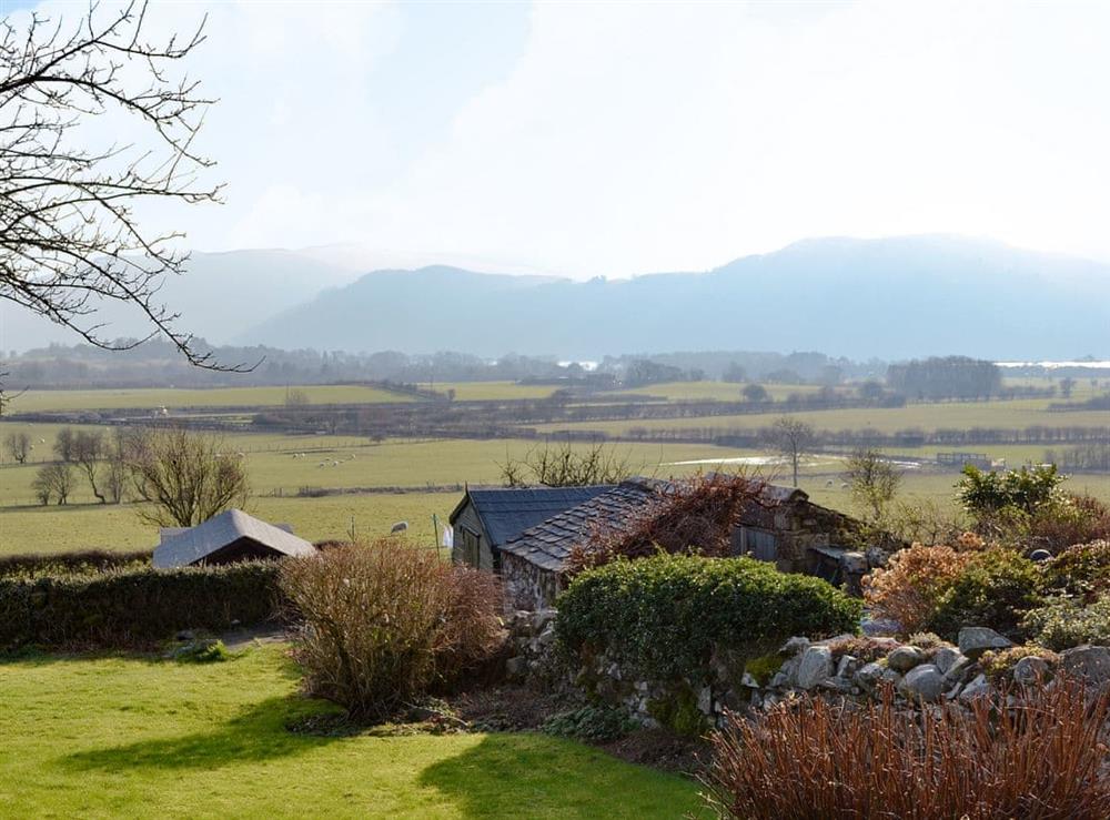 Private lawned garden with far reaching views at The Tottsie in Bassenthwaite, near Cockermouth, Cumbria