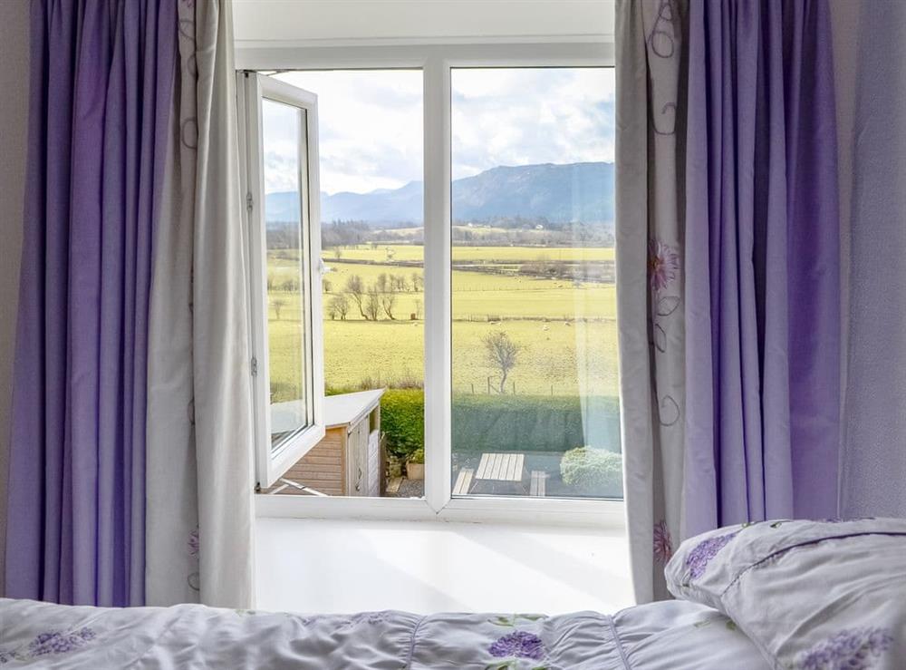 Stunning views of the Lake District from the twin bedroom at The Tottsie in Bassenthwaite, near Cockermouth, Cumbria