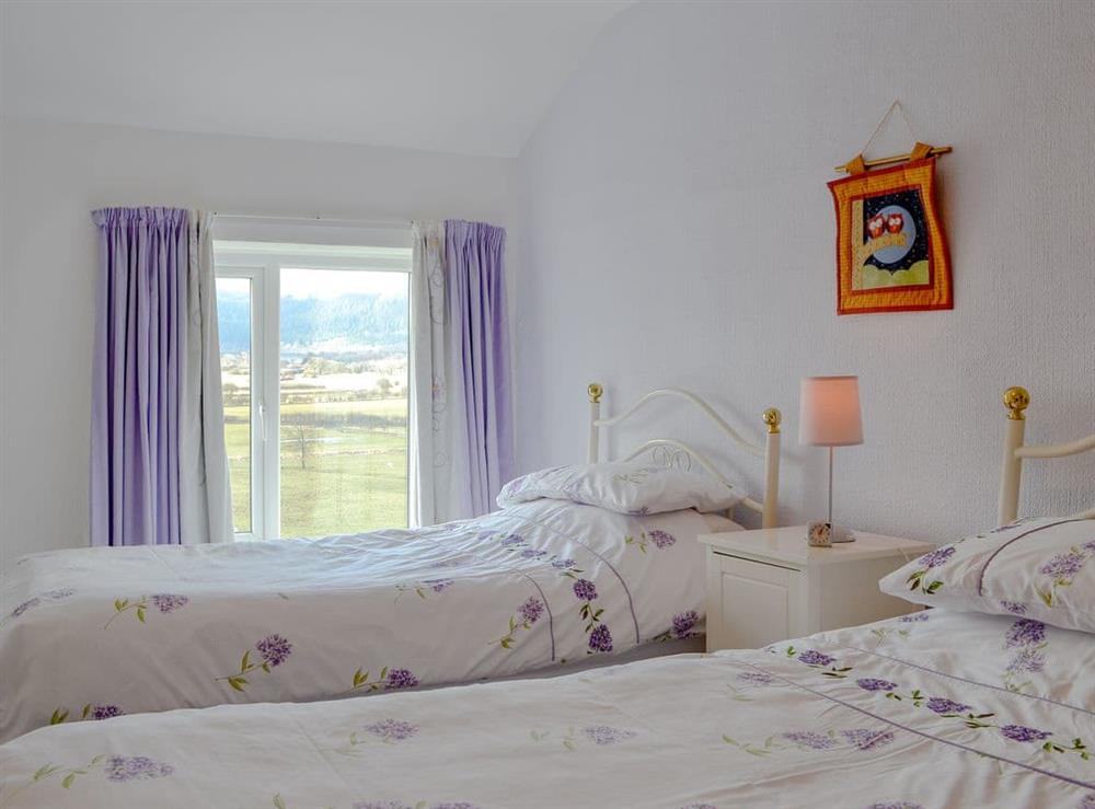 Well presented twin bedroom with attractive views at The Tottsie in Bassenthwaite, near Cockermouth, Cumbria