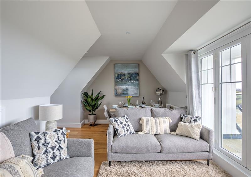 Enjoy the living room at The Tower, 5 Corisande Manor, Newquay