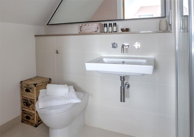 This is the bathroom at The Tower, 5 Corisande Manor, Newquay