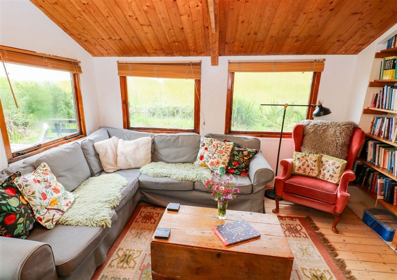 Enjoy the living room at The Tree House, Nine Wells near Solva
