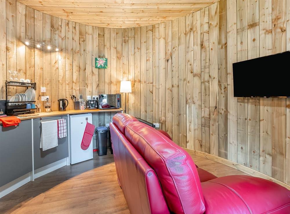 Open plan living space at The Treehouse in Polmont near Falkirk, Stirlingshire