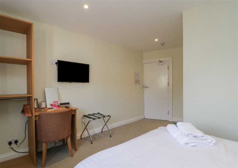 This is the bedroom at The Treetop Nook, Chudleigh