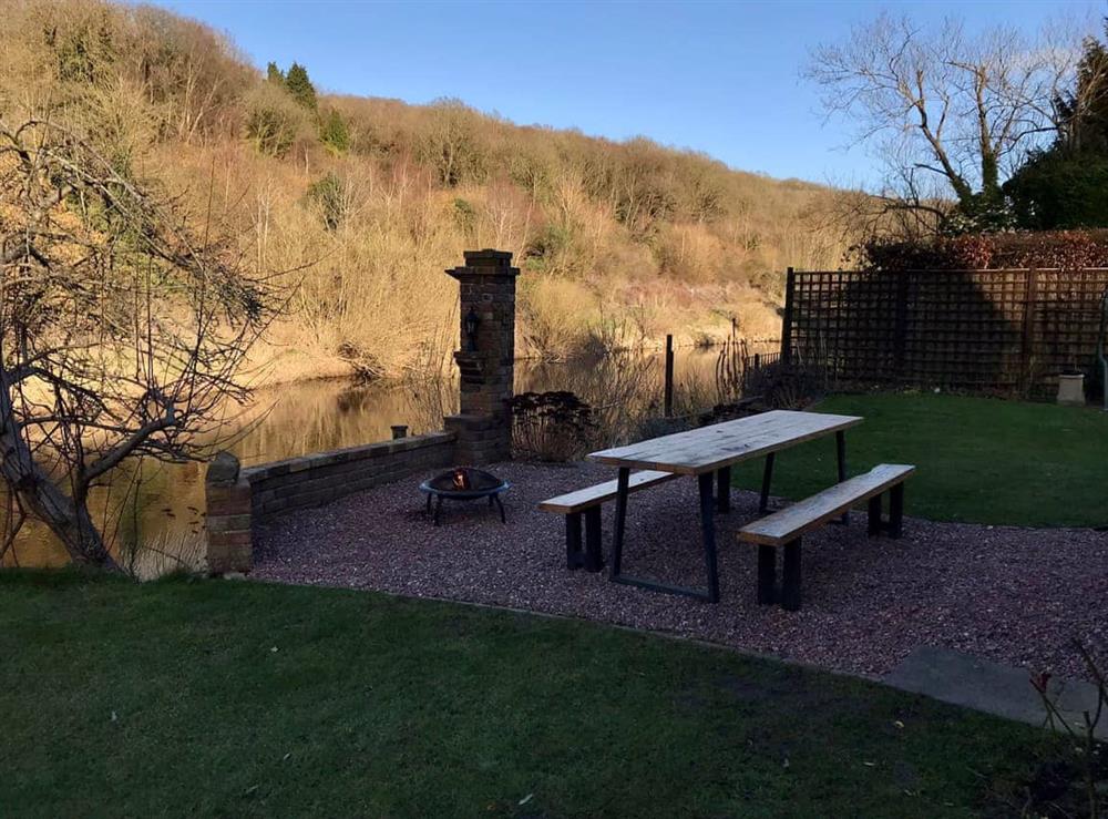 Outdoor area at The Tumbling Sailor in Jackfield, near Telford, Shropshire