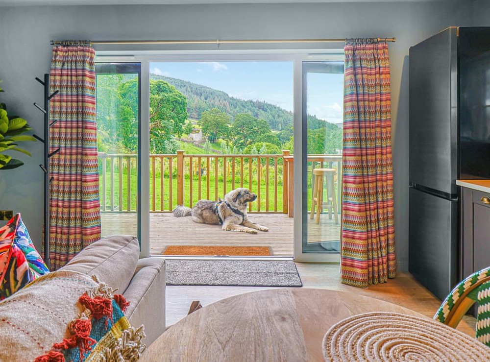 Open plan living space at The Twitcher in Barden, North Yorkshire