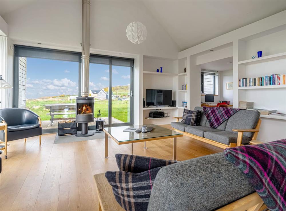 Living area at The Two Byres in Upper Halistra, Isle Of Skye
