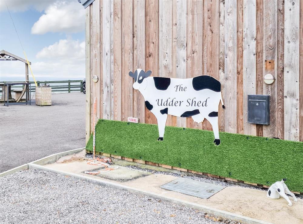 Parking at The Udder Shed in Stony Stratton, near Evercreech, Somerset