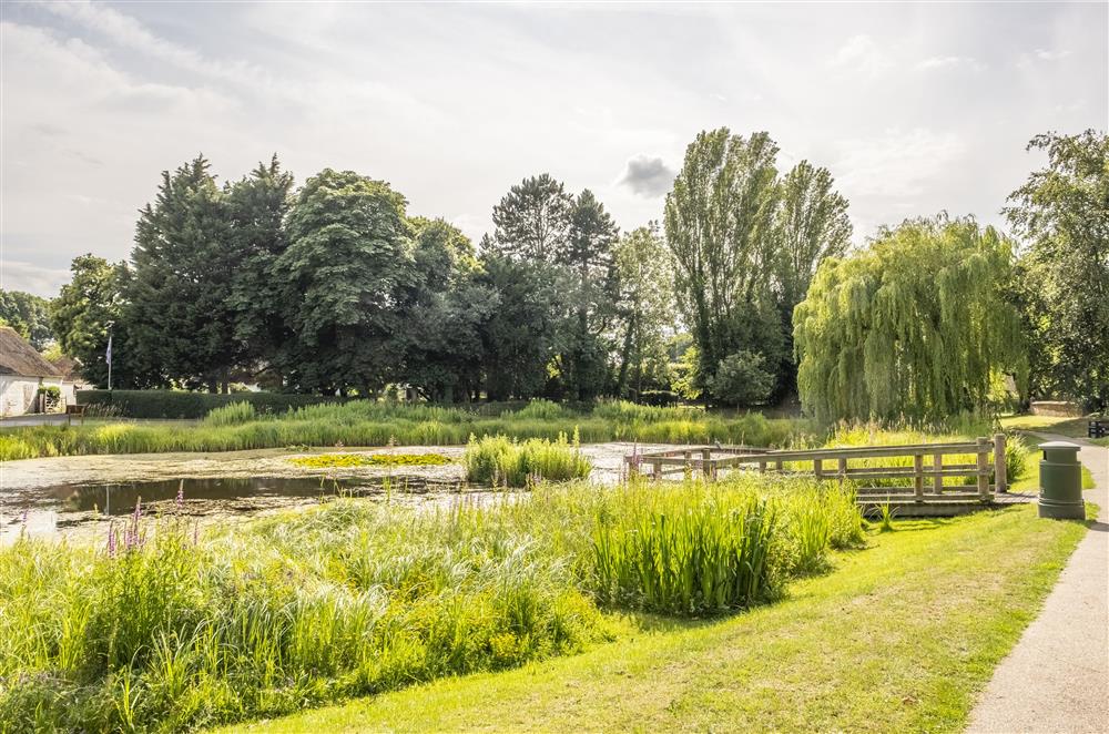 Enjoy scenic walks by the village pond at The Vicarage and Cottage, Great Limber