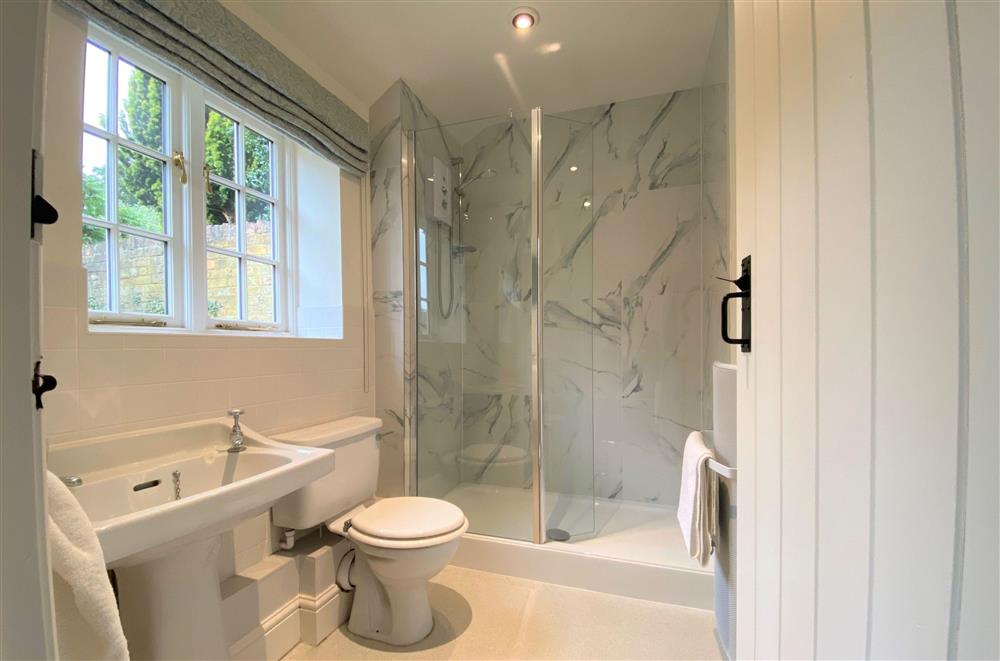 Ground floor shower room with walk-in shower at The Vicarage and Cottage, Great Limber