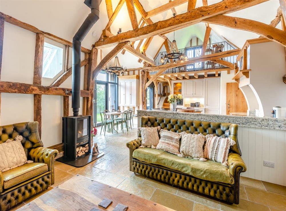 Open plan living space at The Victorian Stables in Hitchin, Hertfordshire
