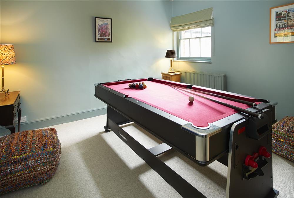 Games room with revolver pool, air hockey and table tennis table at The Victorian Wing,  Weston-under-Lizard, Shifnal