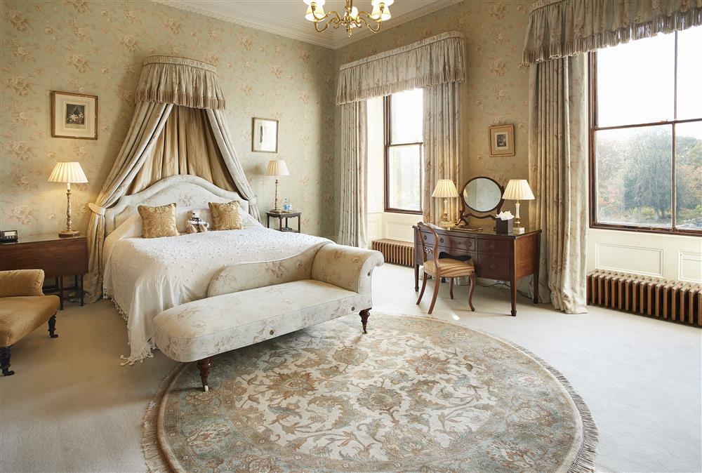 Orlando bedroom with 6’ super-king size bed and private bathroom at The Victorian Wing,  Weston-under-Lizard, Shifnal
