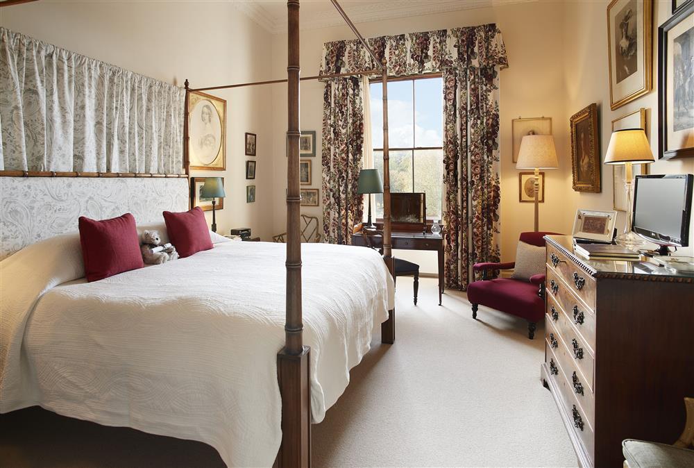 Selina bedroom with 6’ super-king size bed and private bathroom at The Victorian Wing,  Weston-under-Lizard, Shifnal