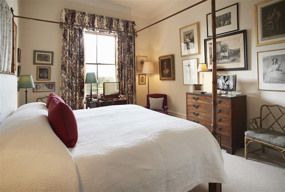 Selina bedroom with 6’ super-king size bed at The Victorian Wing,  Weston-under-Lizard, Shifnal