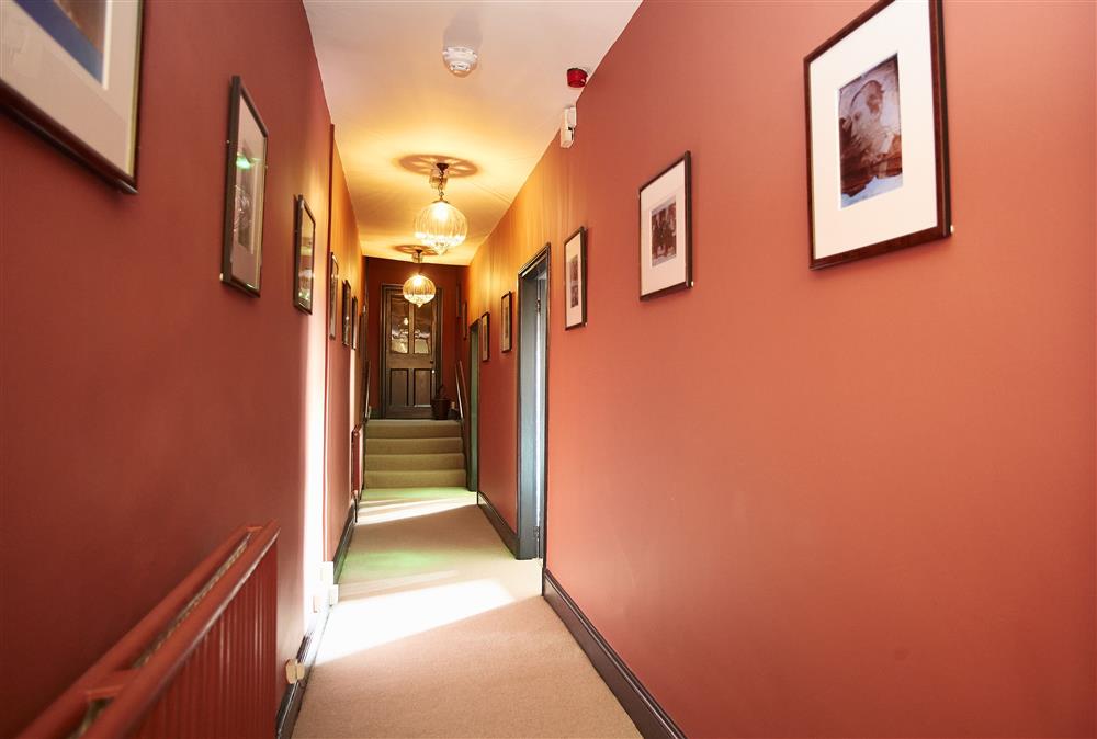 ’Servant’s Corridor’ taking you to the kitchen, games room and sitting room at The Victorian Wing,  Weston-under-Lizard, Shifnal