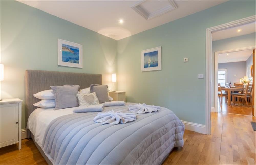 The bedroom is along the corridor from the living-area at The View, Carbis Bay