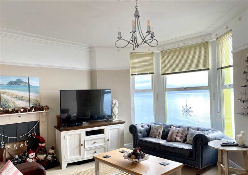 The living area at The View, Criccieth