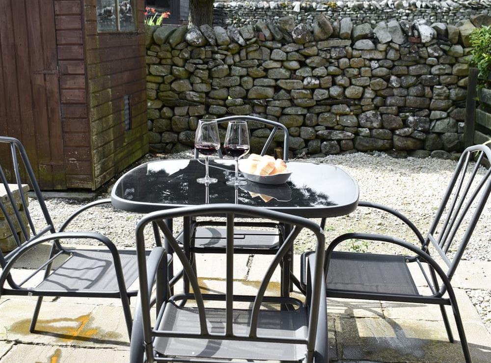 Sitting out area at The View in Horton-in-Ribblesdale, near Settle, Yorkshire, North Yorkshire