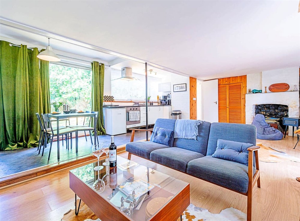 Open plan living space at The Vineyard Lodge in Knebworth, Hertfordshire