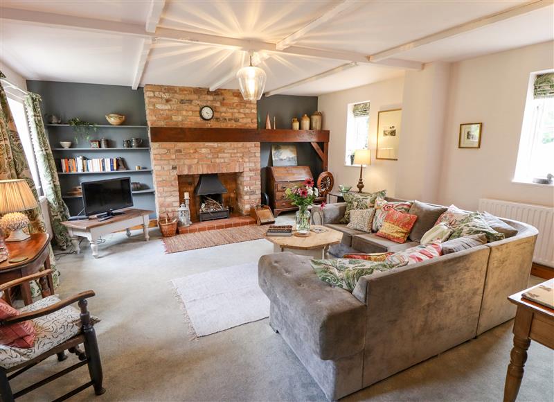 Relax in the living area at The Waggon Shed, Normanton near Bottesford