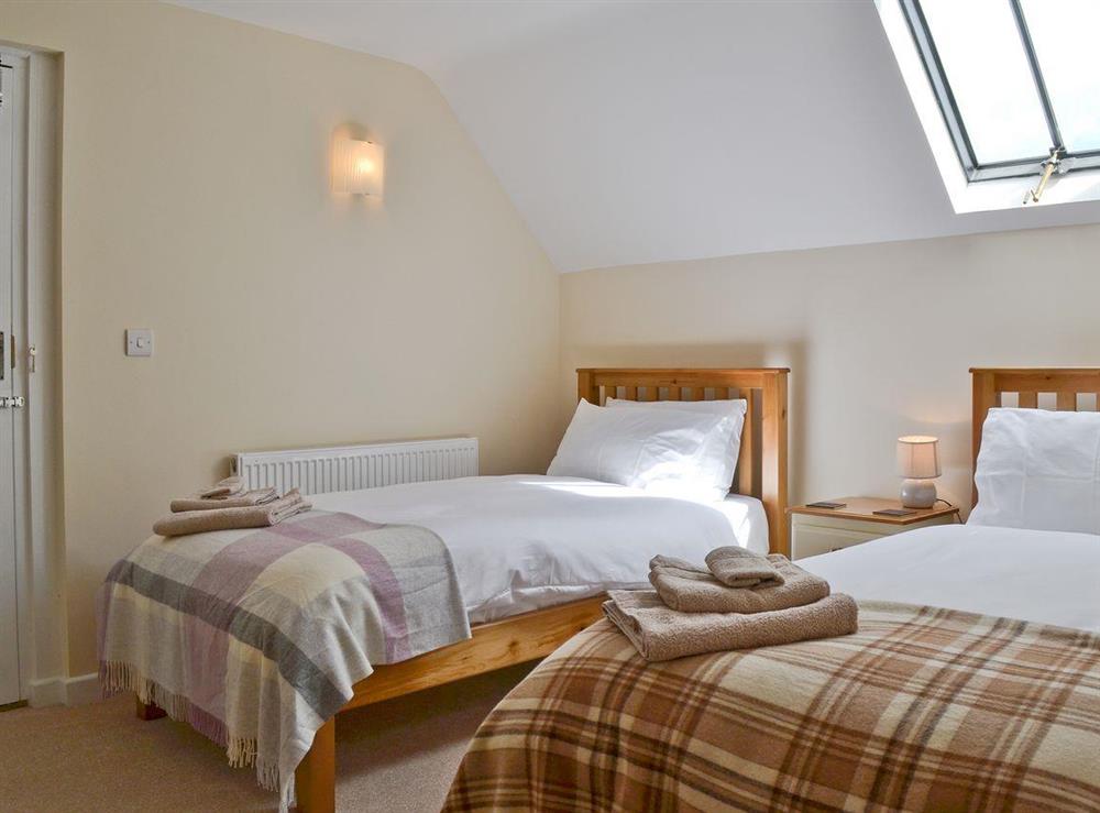 Twin bedroom at The Wagon House in Newcastle, near Craven Arms, Shropshire