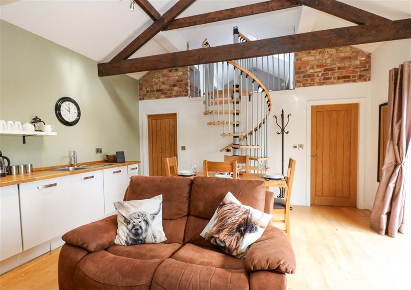 Enjoy the living room at The Warren Barn, Kirkby Malzeard