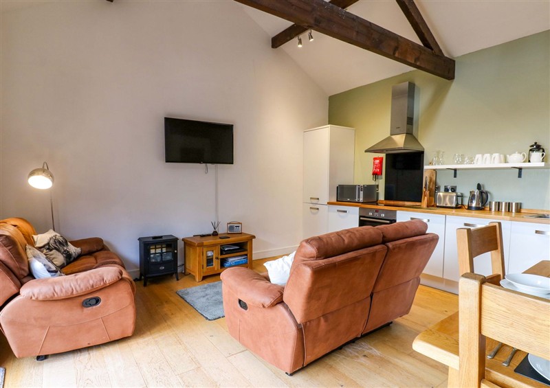 The living room at The Warren Barn, Kirkby Malzeard