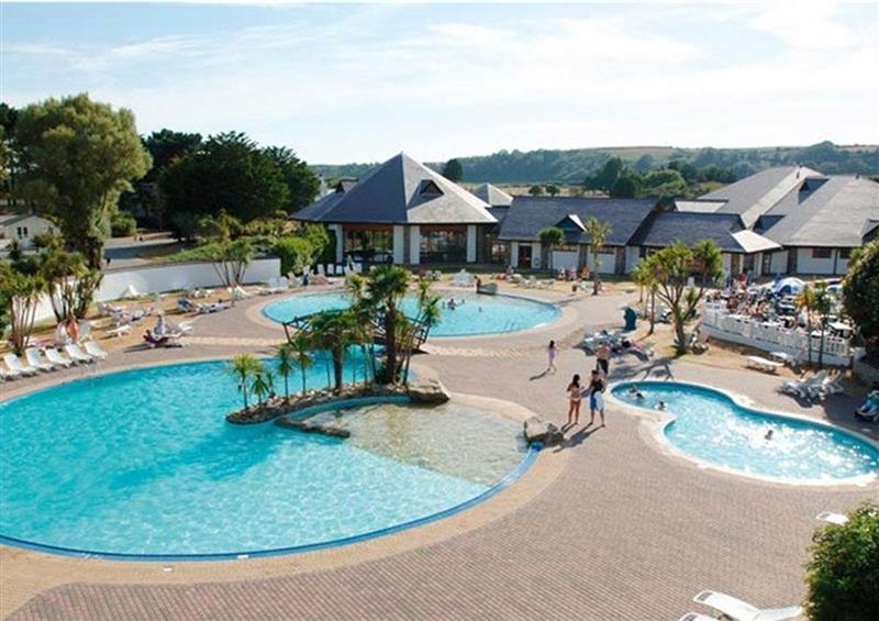The swimming pool at The Warren D7, Abersoch