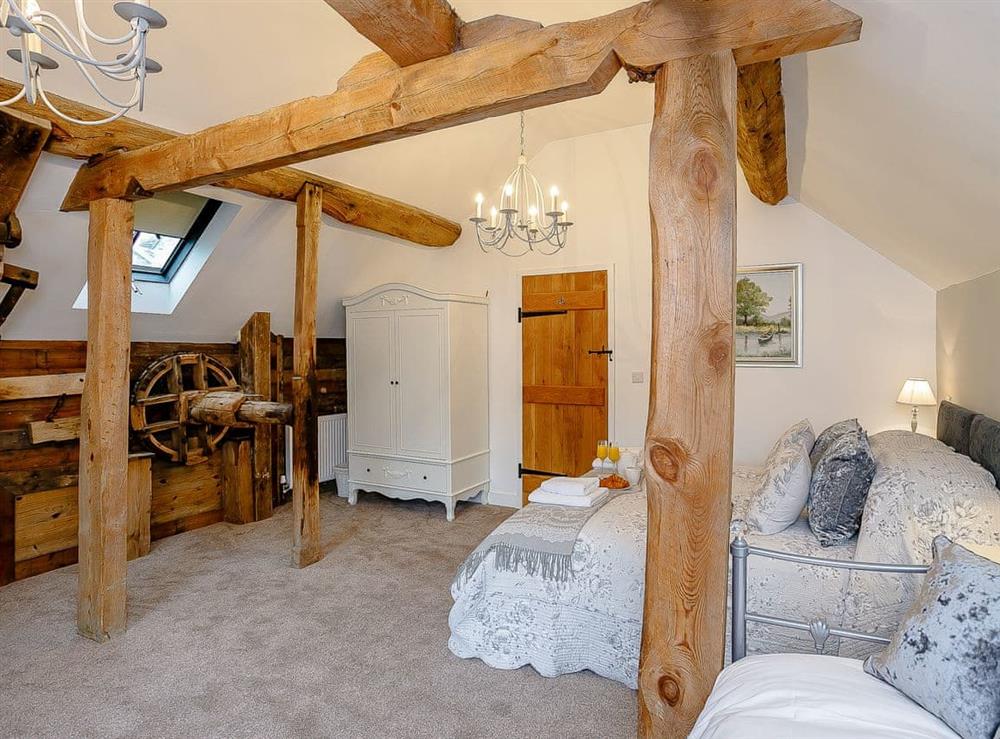 Delightful double bedroom with original features (photo 2) at The Water Mill in Bradbourne, near Ashbourne, Derbyshire